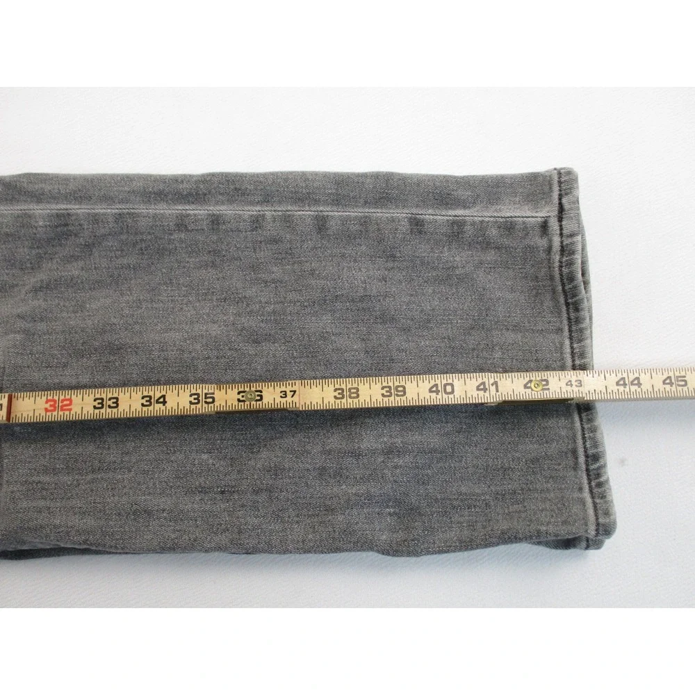 True Religion Ricky Jeans Mens 42 Gray Relaxed Fit Flap Pocket Horseshoe Faded
